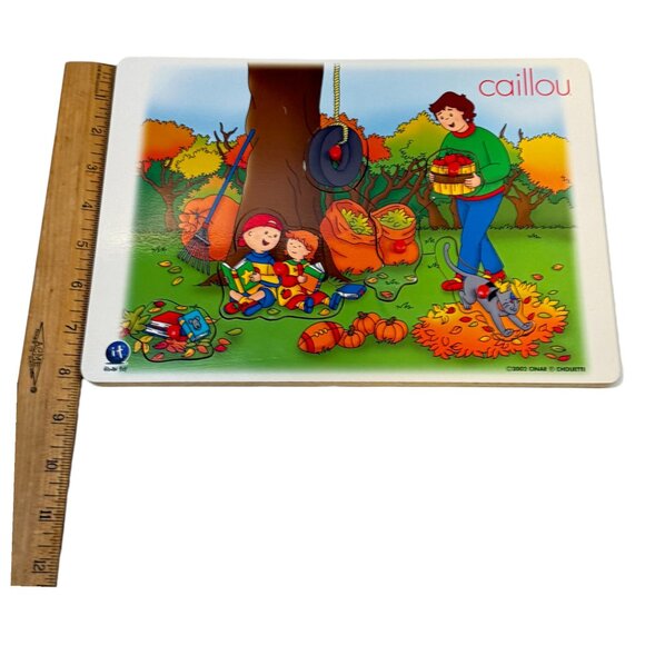 Irwin Caillou Puzzles Lot 4 Fall Winter Kitchen Park Wood Knobs Vintage 2002 - Picture 12 of 14